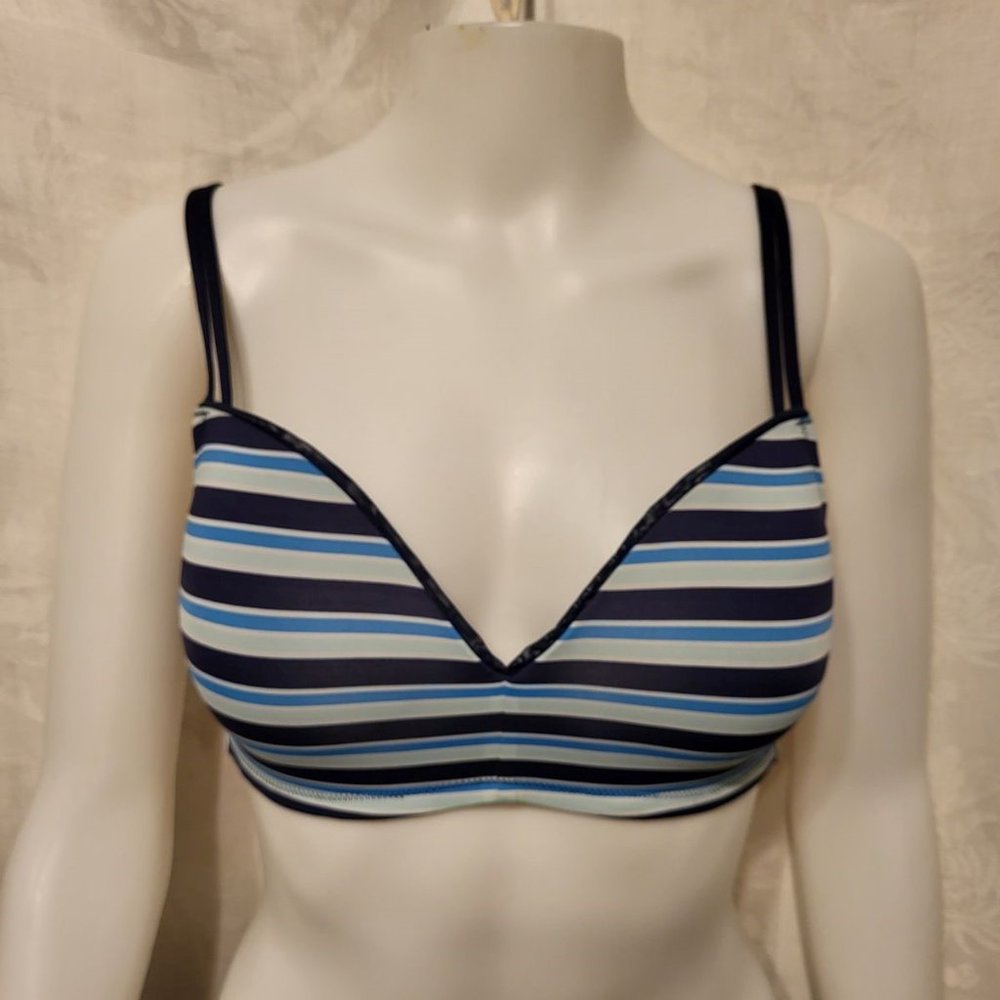 Aerie 34D Blue Striped Bra